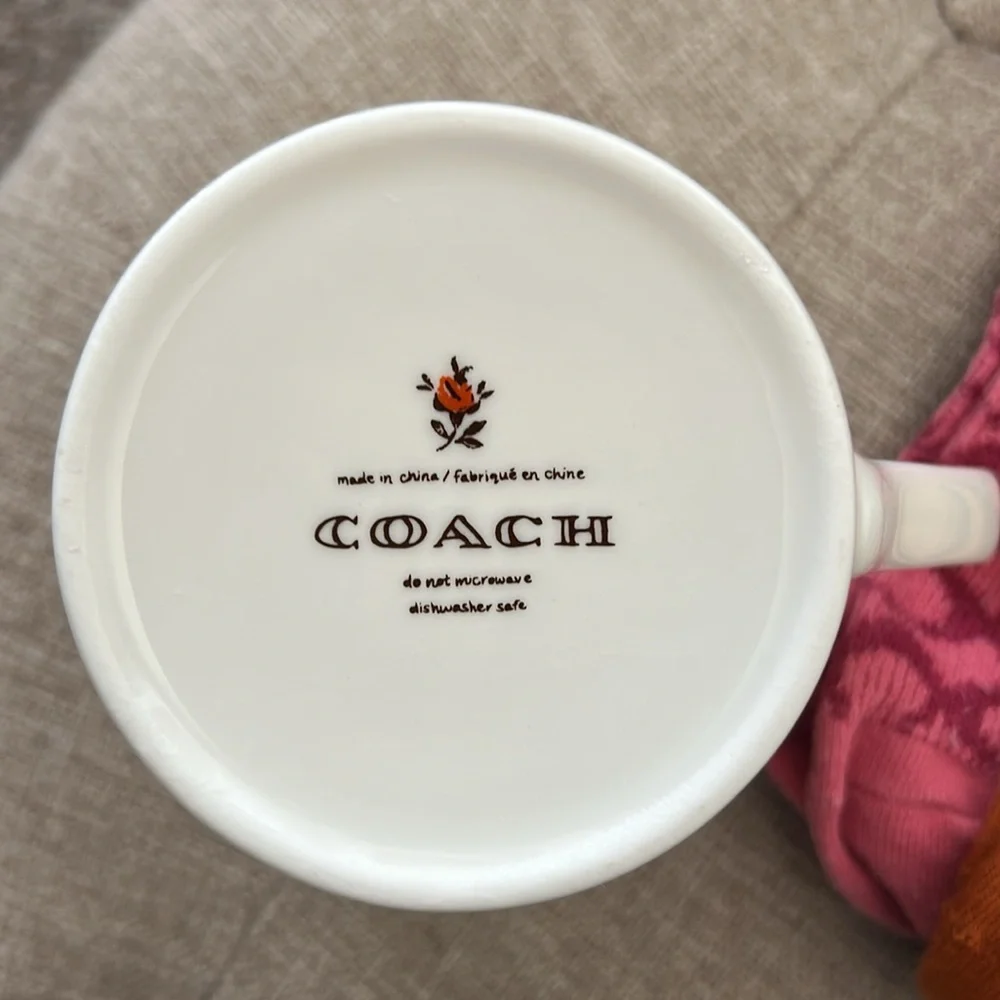 Coach Bundle—Coffee Mug / Keychain / 6 prs No-Show Socks - Picture 2 of 5